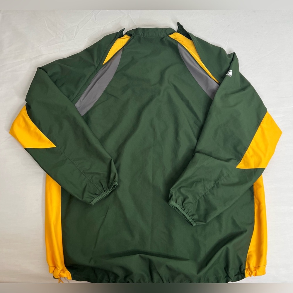 Majestic Cool Base Pullover 1/4 Zip Convertible Long Sleeve Green/ Yellow - Picture 4 of 10